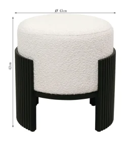 Pufa Samu Czarny Ø43cm