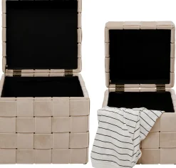 Pufa Weave Beżowy (2/Set)