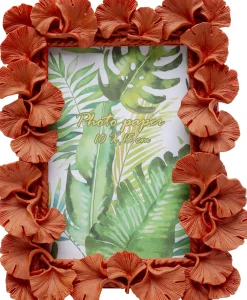 Ramka na zdjęcia Ginkgo Leaf pomarańczowa 17x20cm