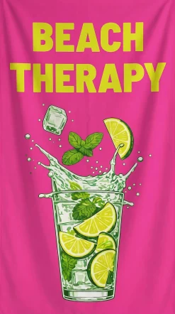 Ręcznik plażowy Beach Therapy różowy 90x170cm