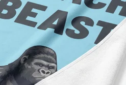 Ręcznik plażowy Beast niebieski 90x170cm