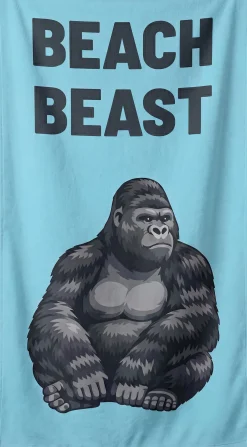 Ręcznik plażowy Beast niebieski 90x170cm