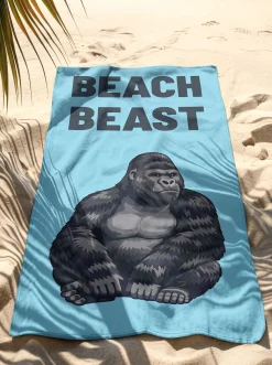 Ręcznik plażowy Beast niebieski 90x170cm