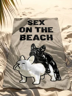Ręcznik plażowy On The Beach beżowy 90x170cm