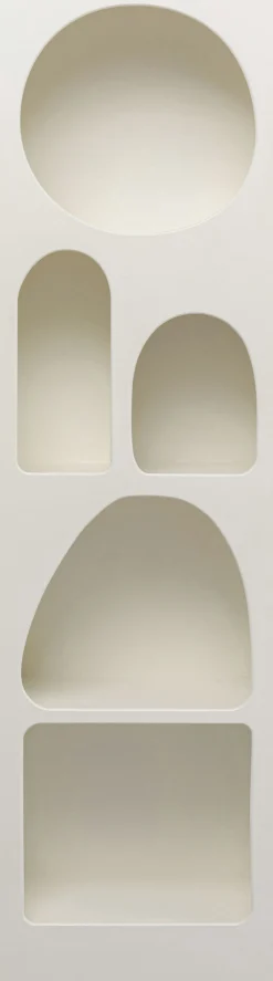 Regał do salonu biały skandynawski MDF 48x180 cm
