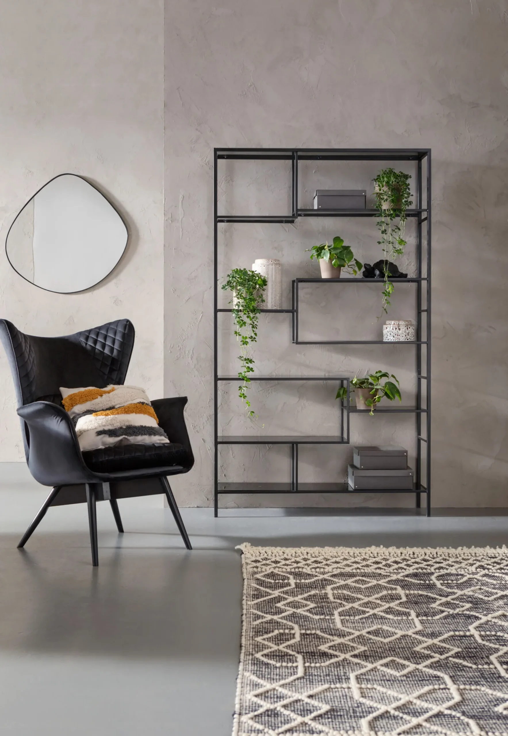 Regał Loft 115x195 cm czarny