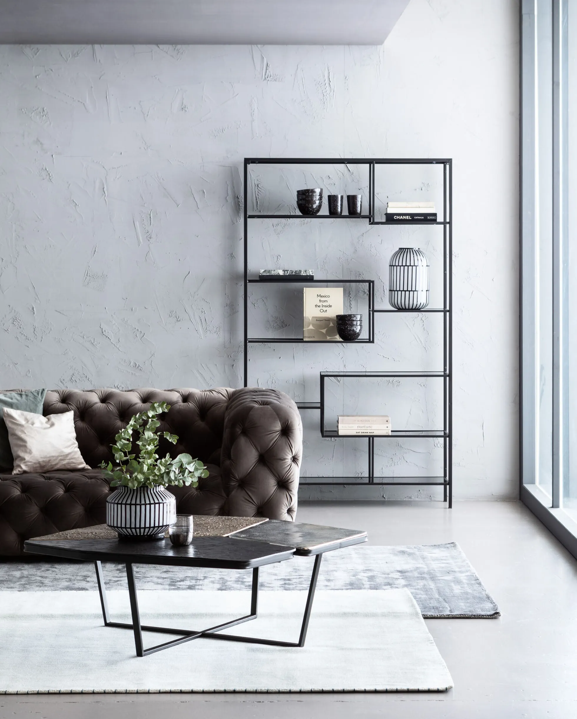 Regał Loft 115x195 cm czarny