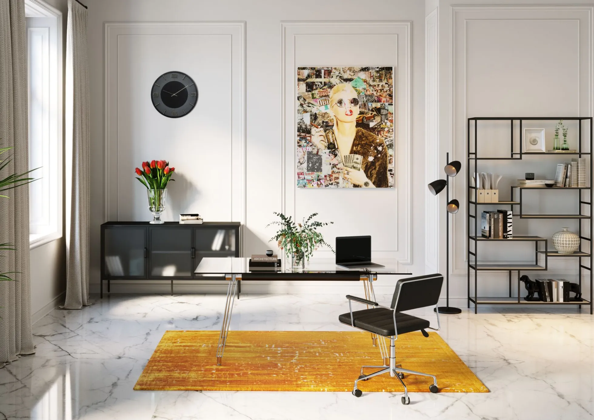 Regał Loft 115x195 cm czarny