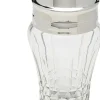 Shaker do drinków szkło transparentne i srebrne aluminium 500 ml