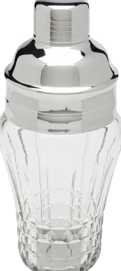 Shaker do drinków szkło transparentne i srebrne aluminium 500 ml