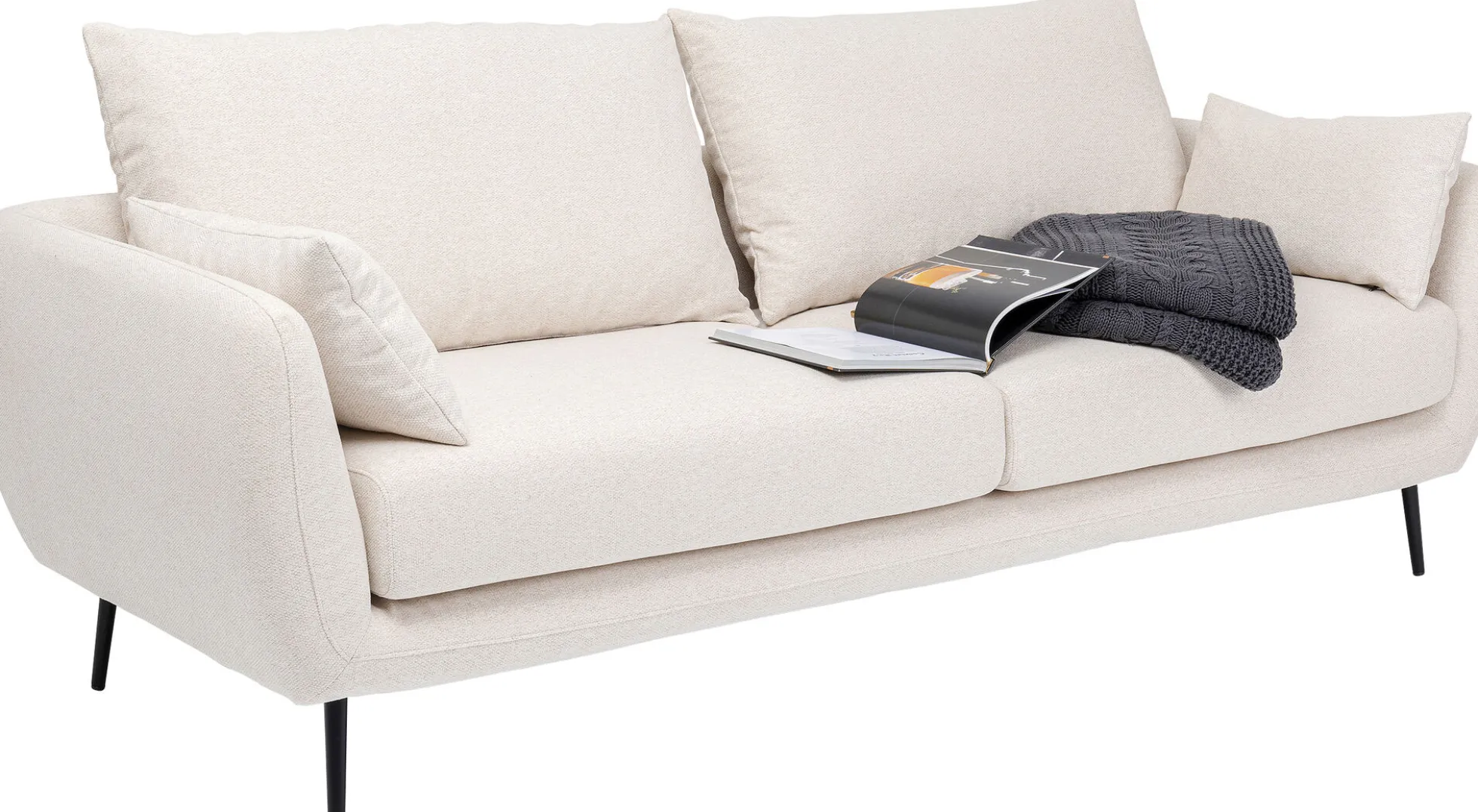 Sofa Amalfi 2 os. 219 cm kremowa