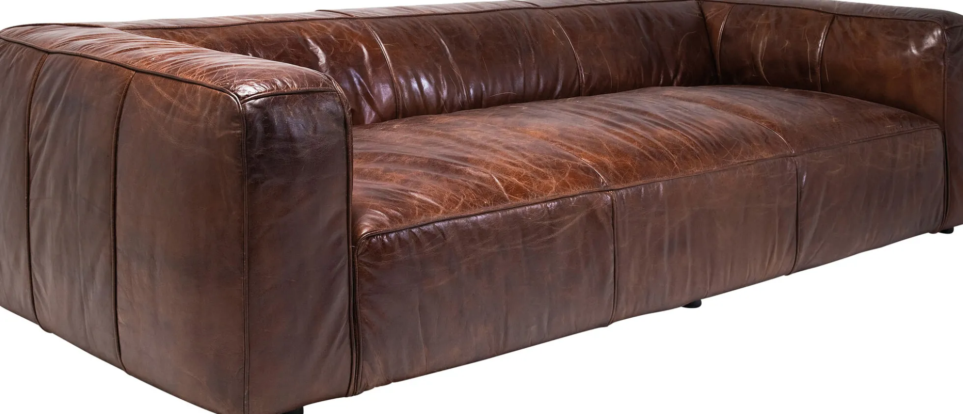 Sofa Cubetto 259x67 cm brązowa