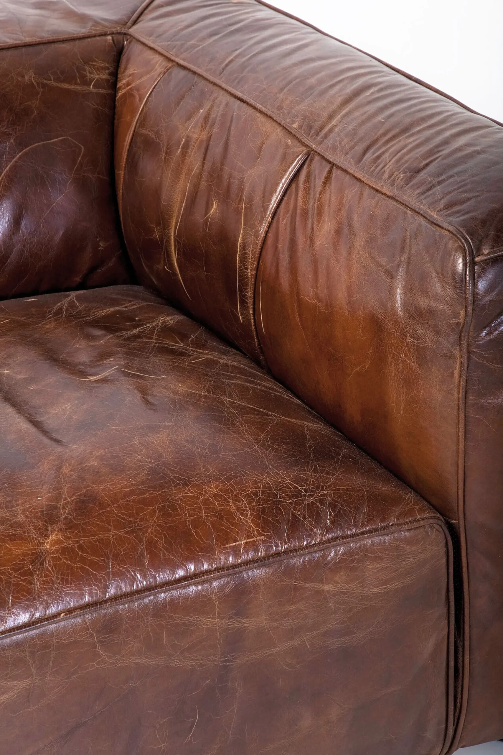 Sofa Cubetto 259x67 cm brązowa