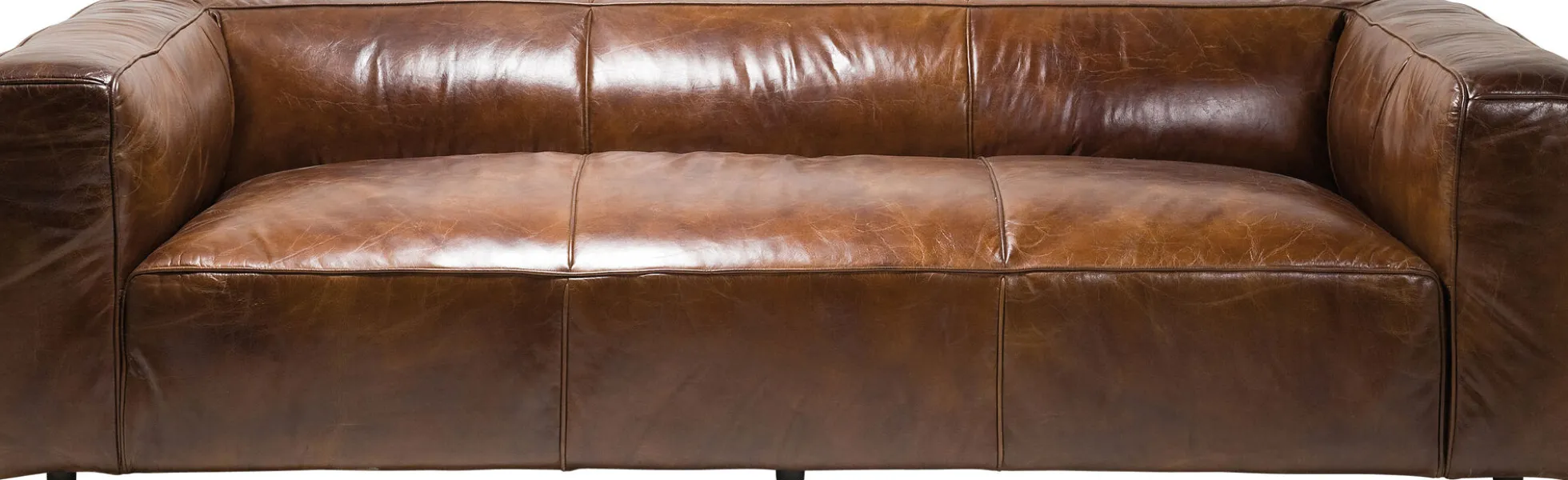 Sofa Cubetto 259x67 cm brązowa