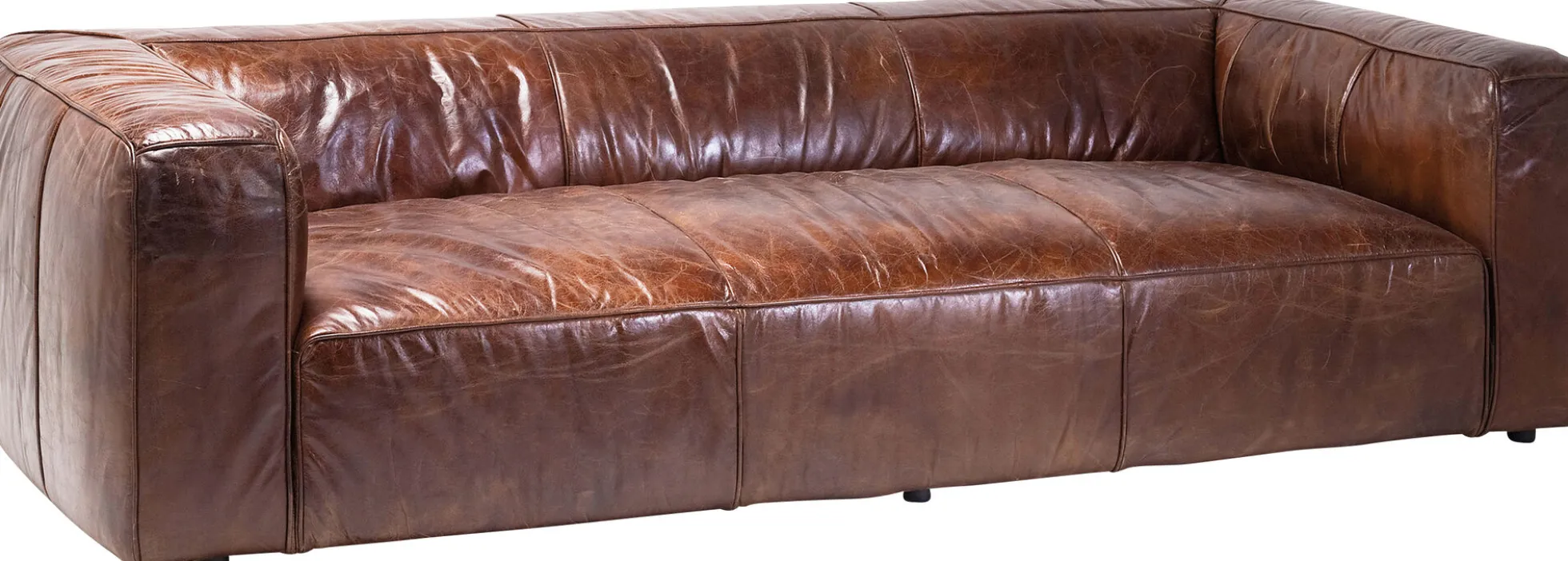 Sofa Cubetto 259x67 cm brązowa