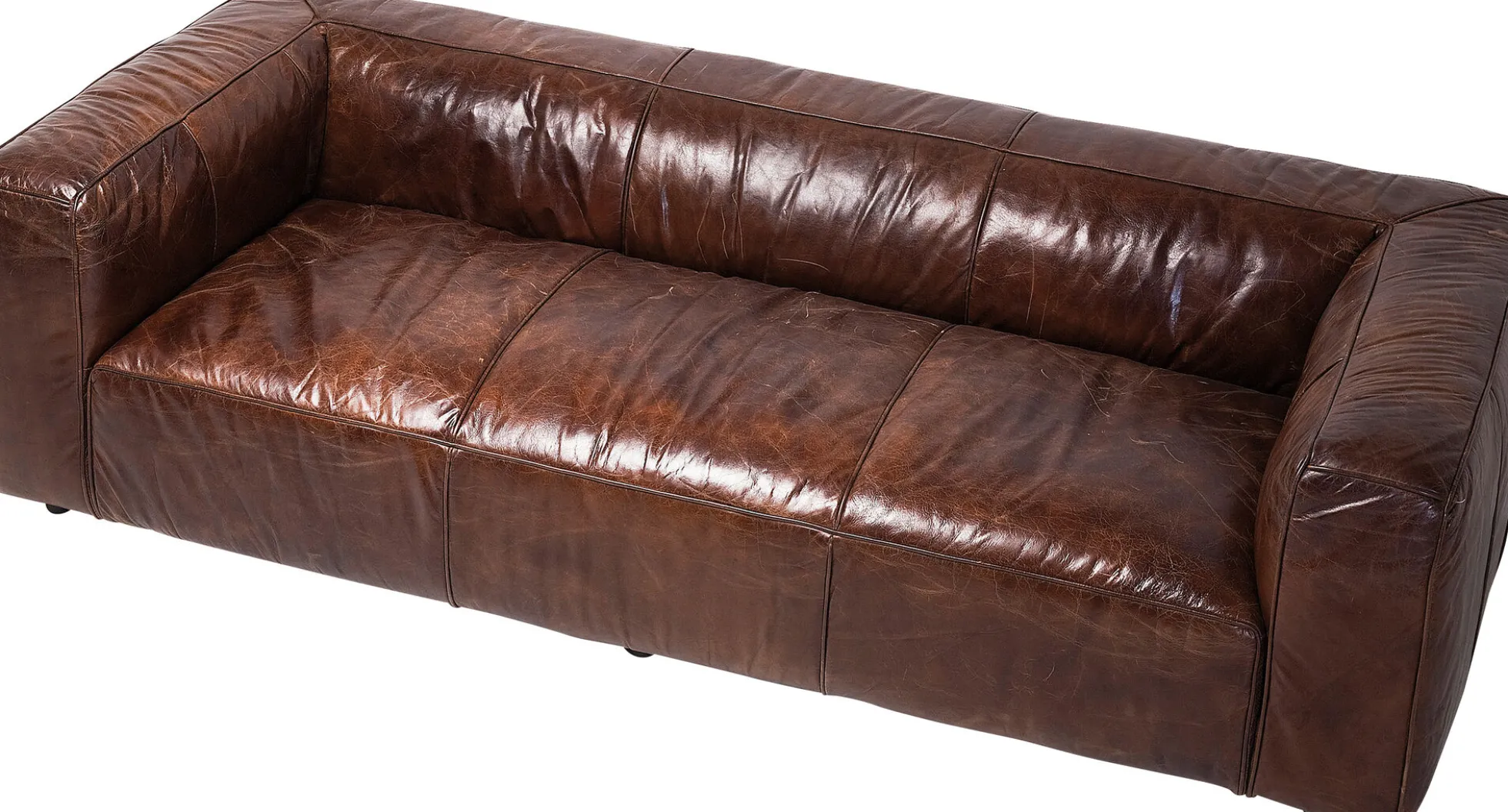 Sofa Cubetto 259x67 cm brązowa