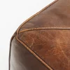 Sofa Cubetto 220x67 cm brązowa skóra naturalna