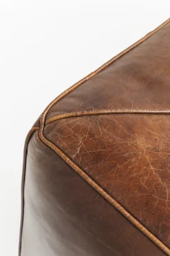 Sofa Cubetto 220x67 cm brązowa skóra naturalna