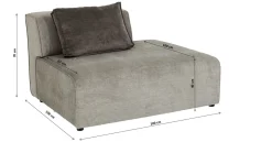 Sofa Infinity Elements 100x70 cm szara