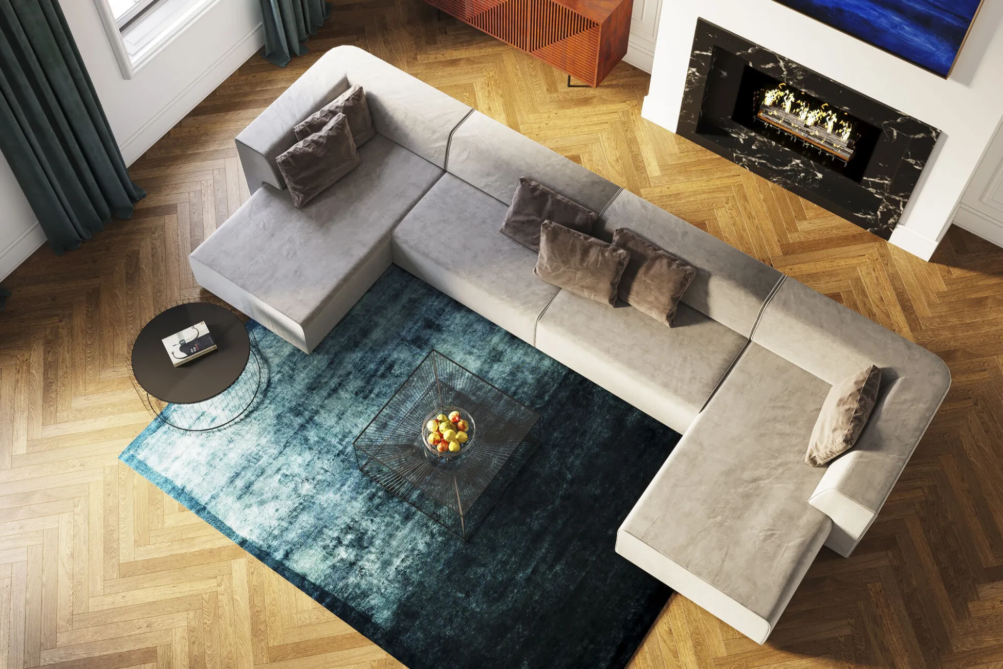 Sofa Infinity Elements 120x70 cm szara