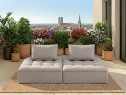 Sofa ogrodowa Portofino szara (2/Set)