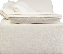 Sofa 3-osobowa skandynawska biała z poduszkami 230 cm