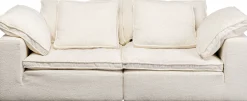 Sofa 3-osobowa skandynawska biała z poduszkami 230 cm