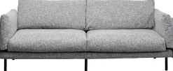 Sofa 3-osobowa w kolorze szarym nogi stalowe czarne 230 cm