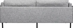 Sofa 3-osobowa w kolorze szarym nogi stalowe czarne 230 cm
