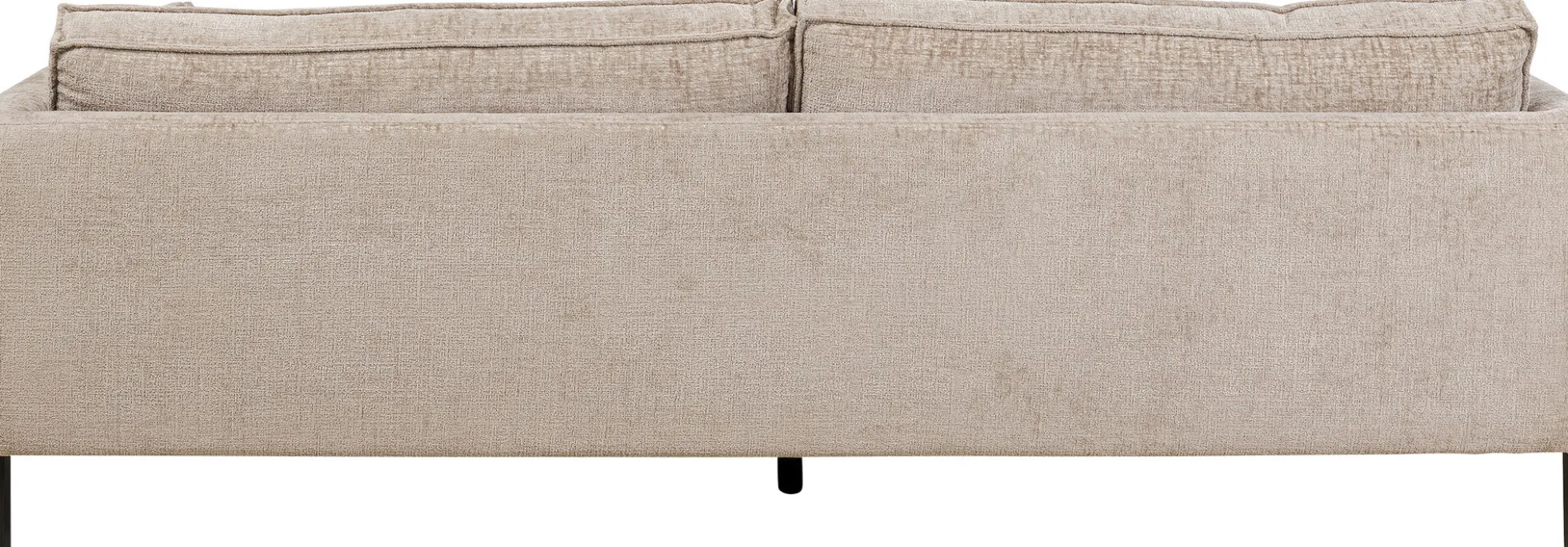 Sofa 3-os. tapicerowana w kolorze szarym nogi stal czarne 233 cm