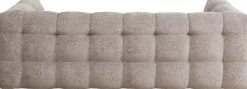 Sofa pikowana 3-osobowa jasnobrązowa 240 cm