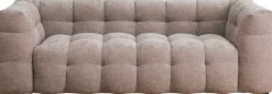 Sofa pikowana 3-osobowa jasnobrązowa 240 cm