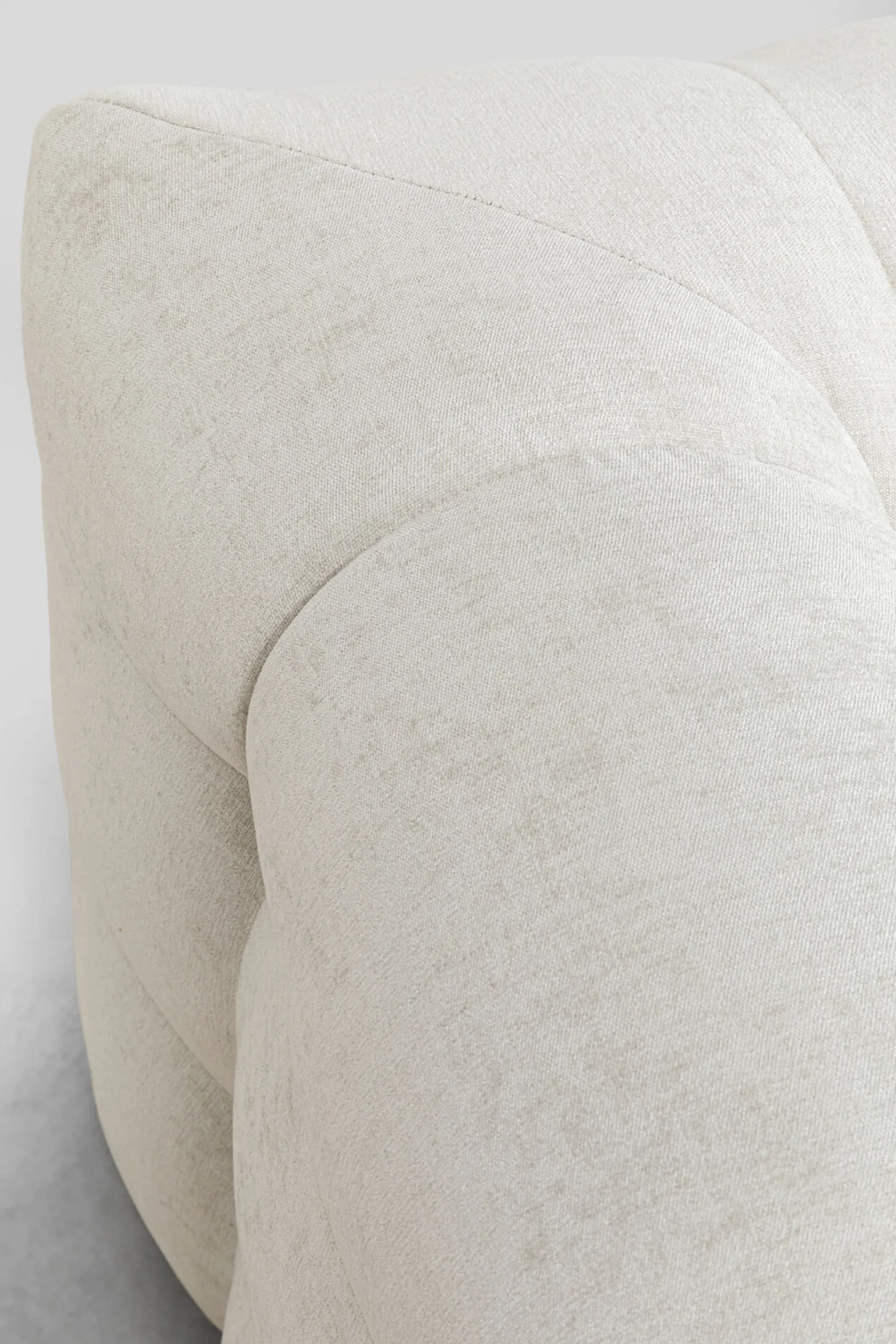 Sofa pikowana 3-osobowa kremowa 240 cm