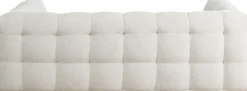 Sofa pikowana 3-osobowa kremowa 240 cm