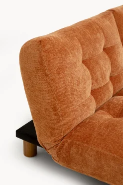 Sofa Rozkładana Mel Pomarańczowa 188cm