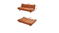 Sofa Rozkładana Mel Pomarańczowa 188cm