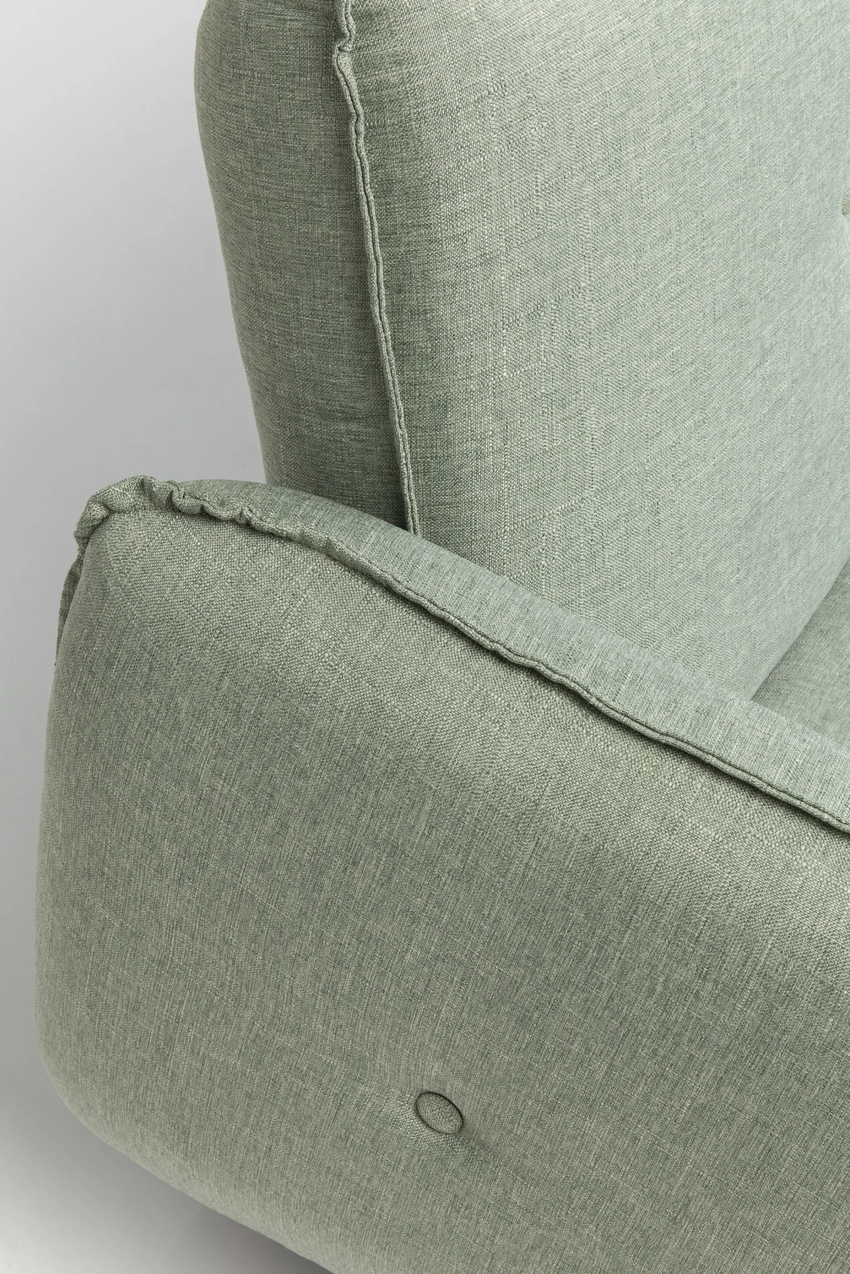 Sofa rozkładana z podłokietnikami 222x86 cm jasnozielona na brązowych nóżkach