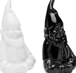 Solniczka i pieprzniczka Gnome czarno-biała (2-szt)