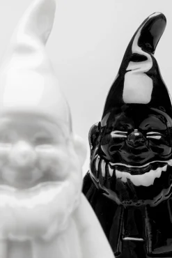 Solniczka i pieprzniczka Gnome czarno-biała (2-szt)