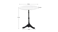 Stół barowy Round ∅60 cm biały