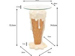 Stół Bistro Ice Cream Vanilla Ø48cm