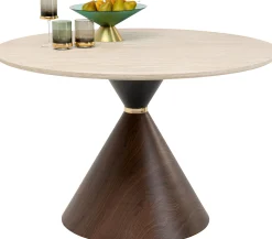 Stół Cono Travertin Walnut Ø120cm