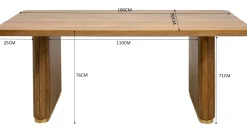Stół do jadalni nowoczesny z drewna mango 180x90 cm