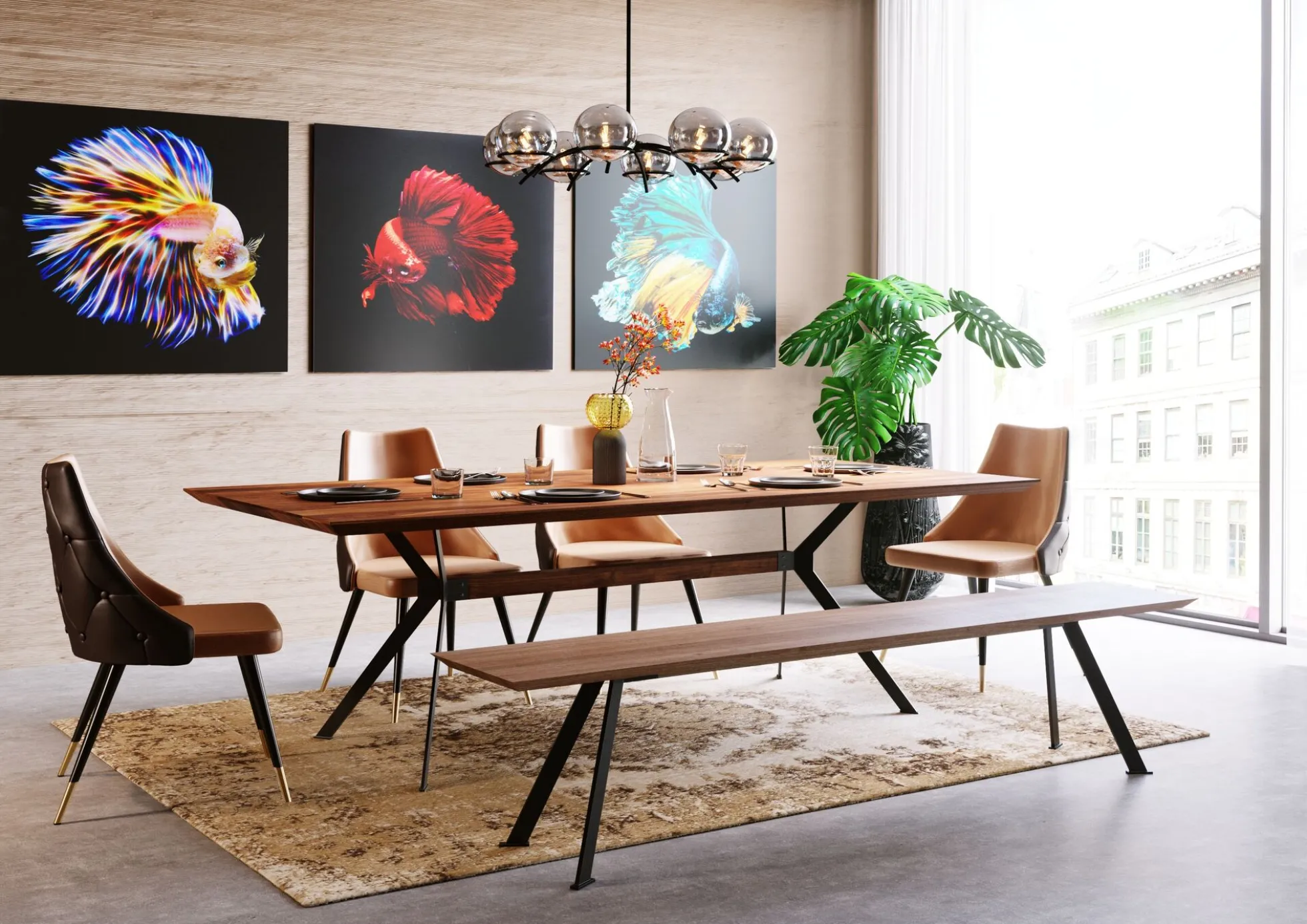 Stół Downtown 220x100 cm drewniany