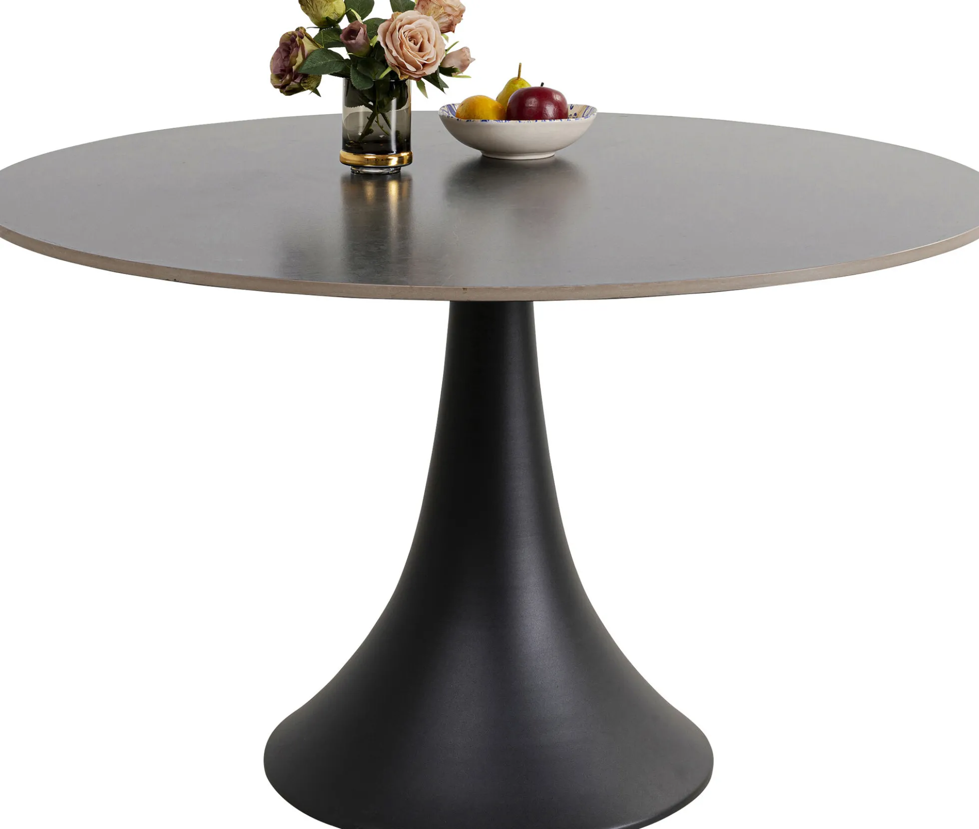 Stół Grande Possibilita Ø120 cm czarny - blat marmur