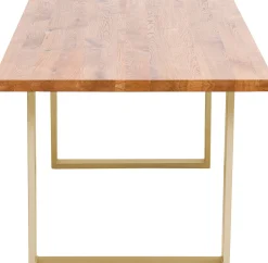 Stół Jackie 160x80 cm dąb - nogi złote