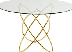 Stół Molekular Ø120 cm złoty