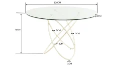Stół Molekular greige Ø120cm