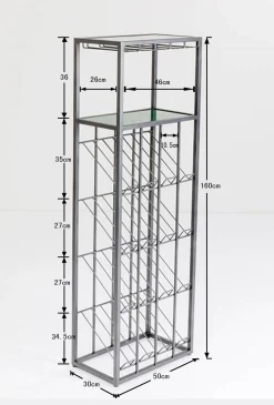 Stojak na wino Vinoteca 50x150 szary