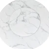 Stół okrągły blat ceramiczny obrotowy podstawa złota Ø135